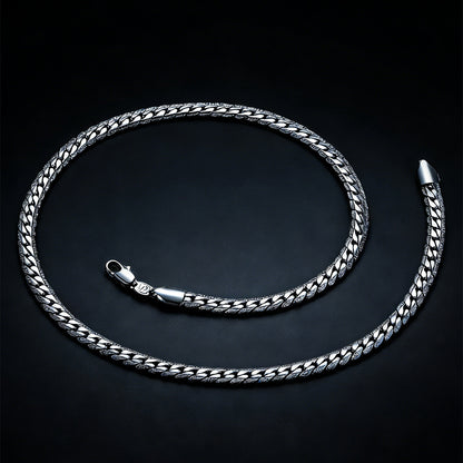  6MM Curb Chain Necklace in Stainless Steel for Men