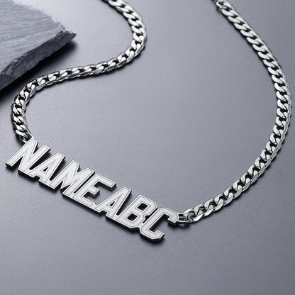 Personalized Nameplate Cuban Chain Necklace for Men