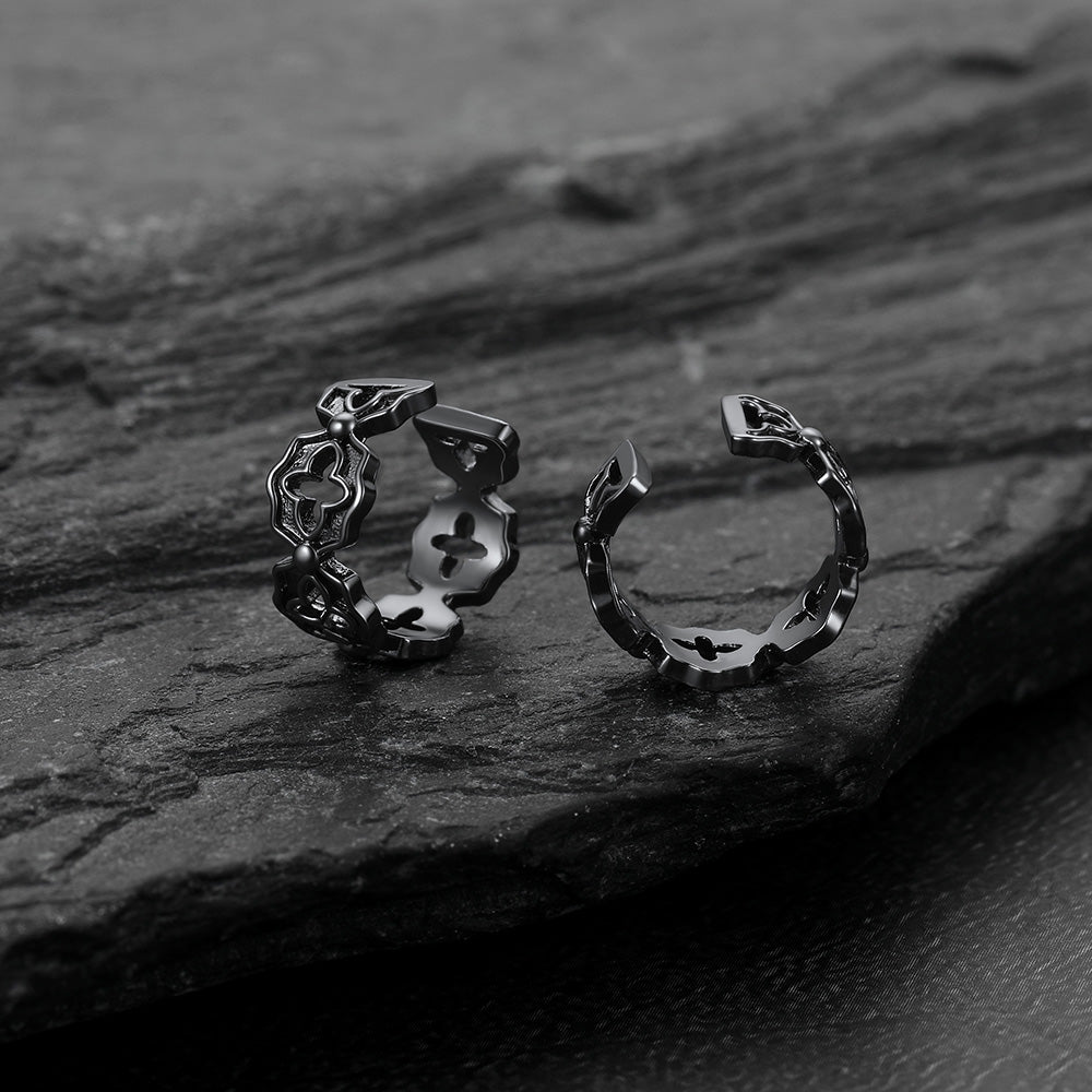 No Pierced Vintage Filigree Open Hoop Clips Ear Cuff for Men