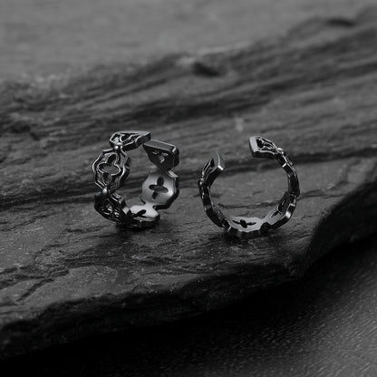 No Pierced Vintage Filigree Open Hoop Clips Ear Cuff for Men