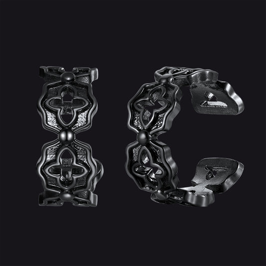No Pierced Vintage Filigree Open Hoop Clips Ear Cuff for Menimg