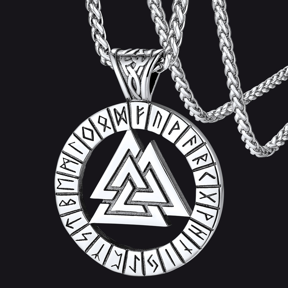 Nordic Viking Runes Celtic Pendant Necklaces