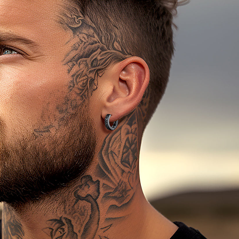 men with stud earrings