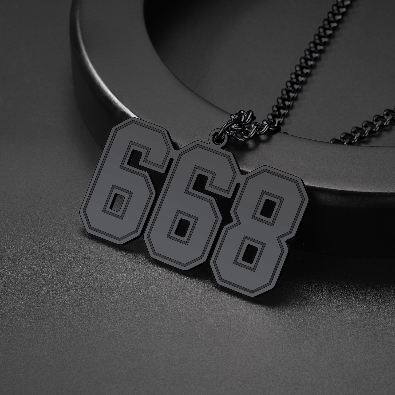 Personalized Jersey Number Chain Necklace Sports Fans Pendant