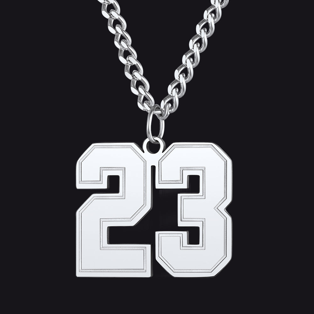 Personalized Sports Jersey Number Chain Necklace Sport Fans
