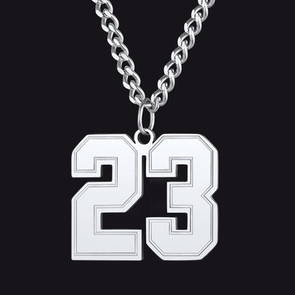 Personalized Jersey Number Chain Necklace Sports Fans Pendant