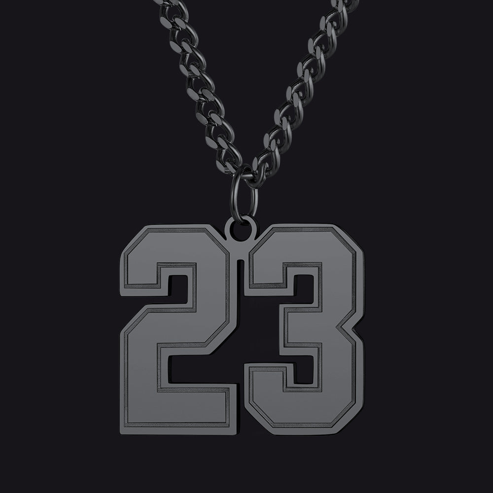 Personalized Jersey Number Chain Necklace Sports Fans Pendant