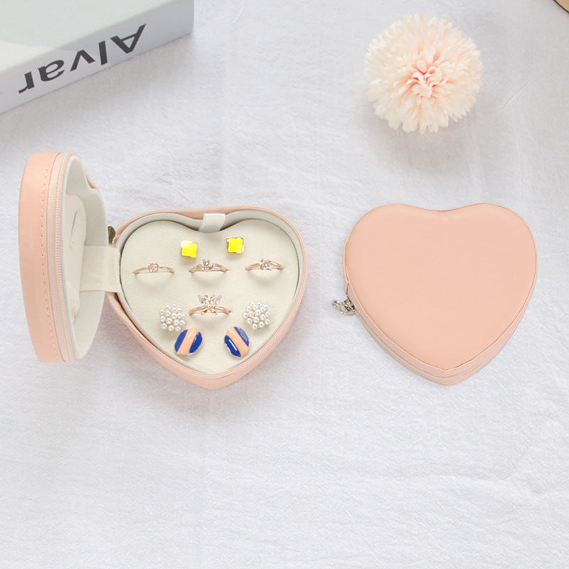 Heart Shaped Travel Jewelry Case Gift Box BIRTHSTONES JEWELRY INC