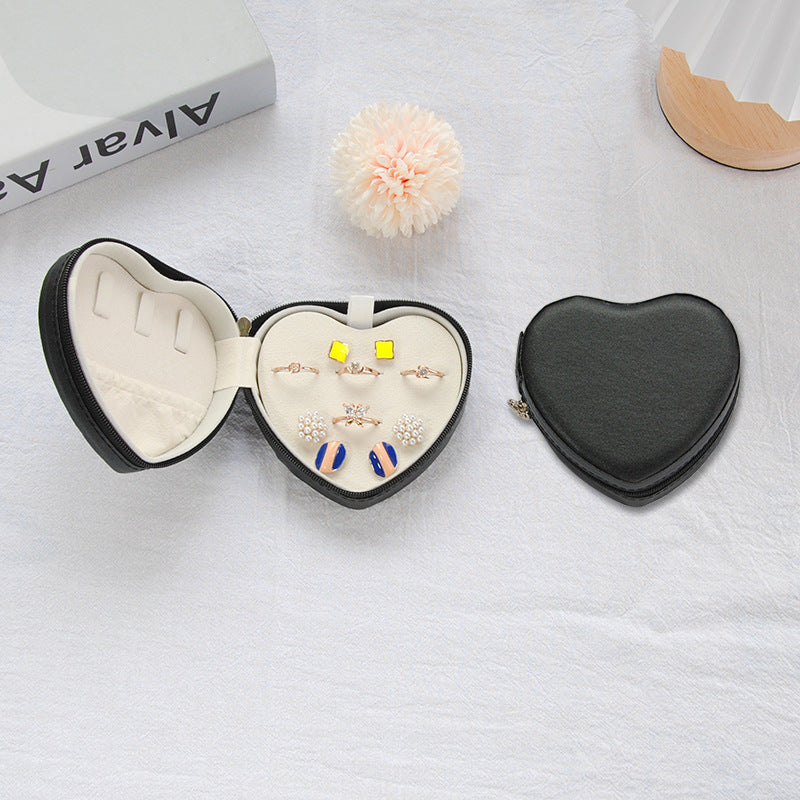 Heart Shaped Travel Jewelry Case Gift Box BIRTHSTONES JEWELRY INC