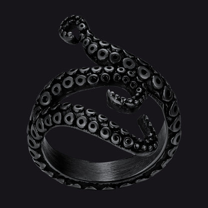 Punk Three Octopus Tentacle Ring For Men