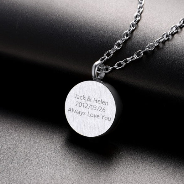 Customized Pet Footprints Urn Necklace for Ashes Memorial Gift
