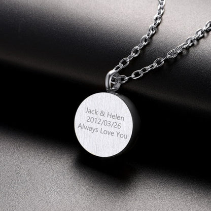 Customized Pet Footprints Urn Necklace for Ashes Memorial Gift