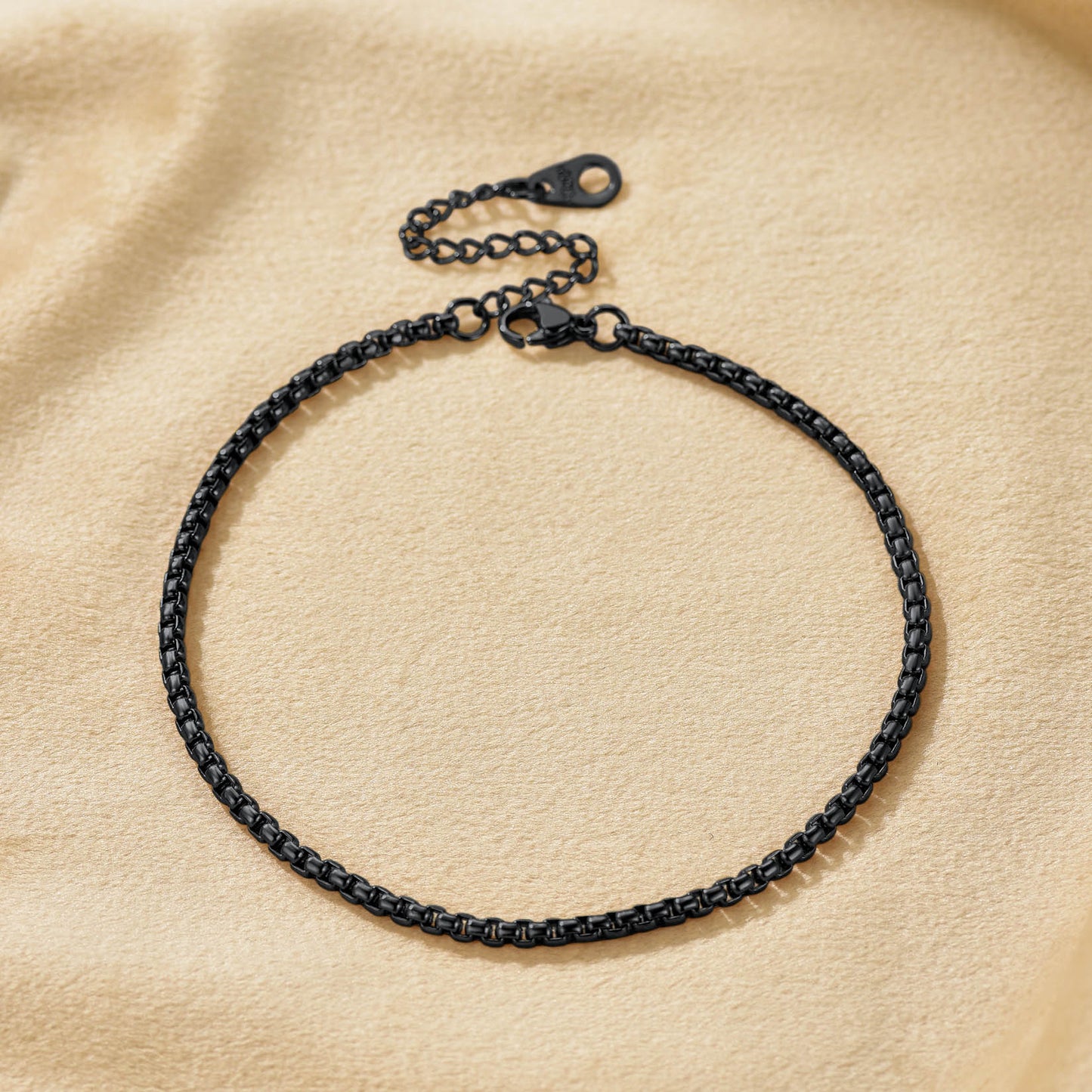   3mm Box Chain Anklet Summer Foot Jewelry for Women