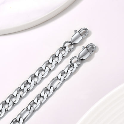  6mm Figaro Chain Anklet Bracelet Summer Foot Jewelry for Women