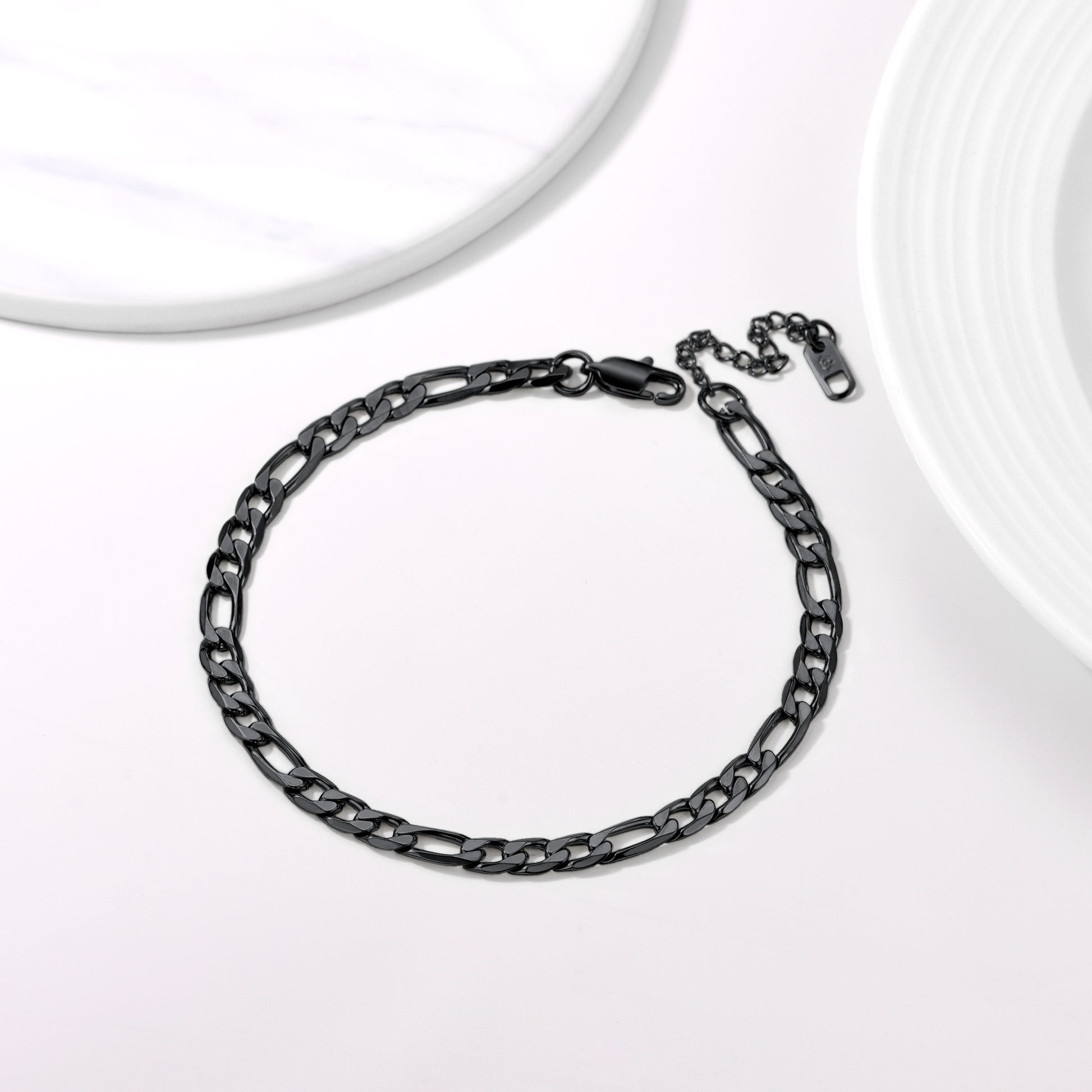  6mm Figaro Chain Anklet Bracelet Summer Foot Jewelry for Women