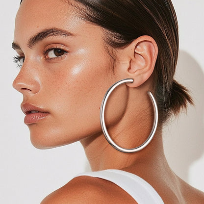20/30/40/60/80mm Large Thin Hoop Earrings for Women