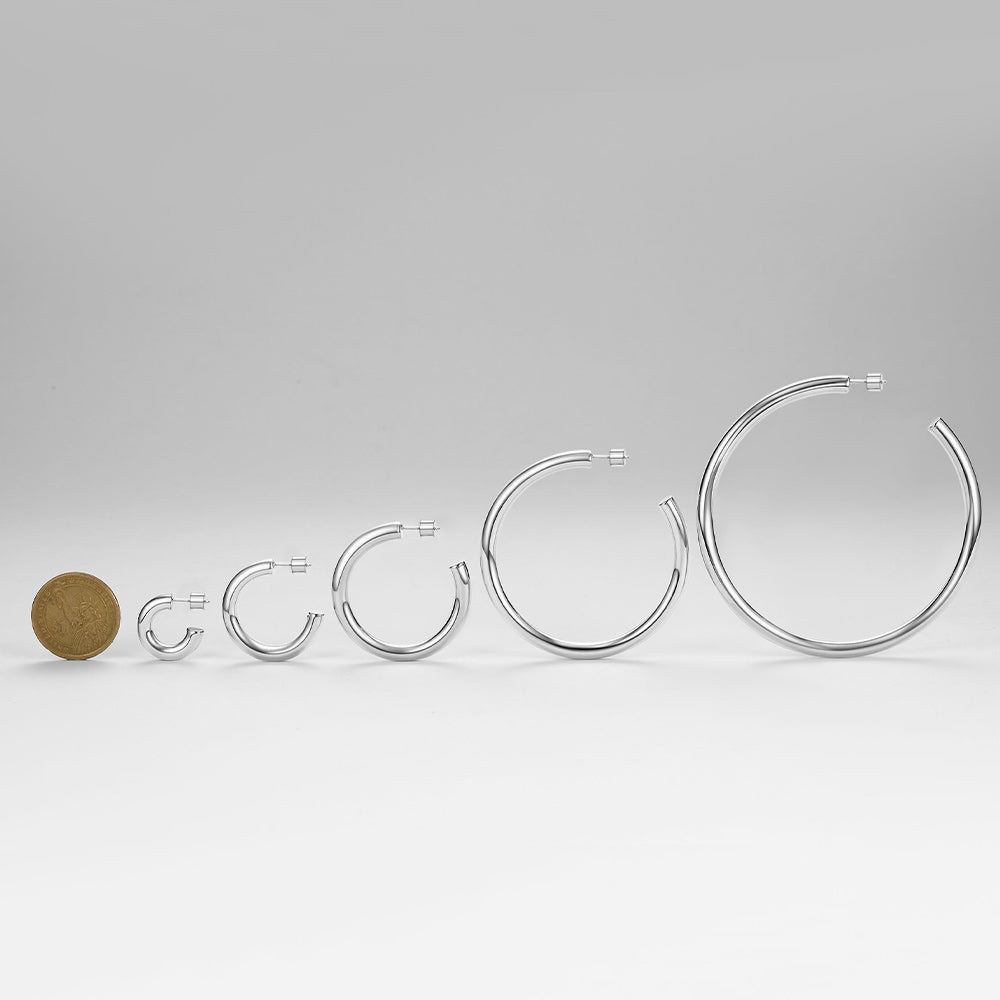 20/30/40/60/80mm Large Thin Hoop Earrings for Women