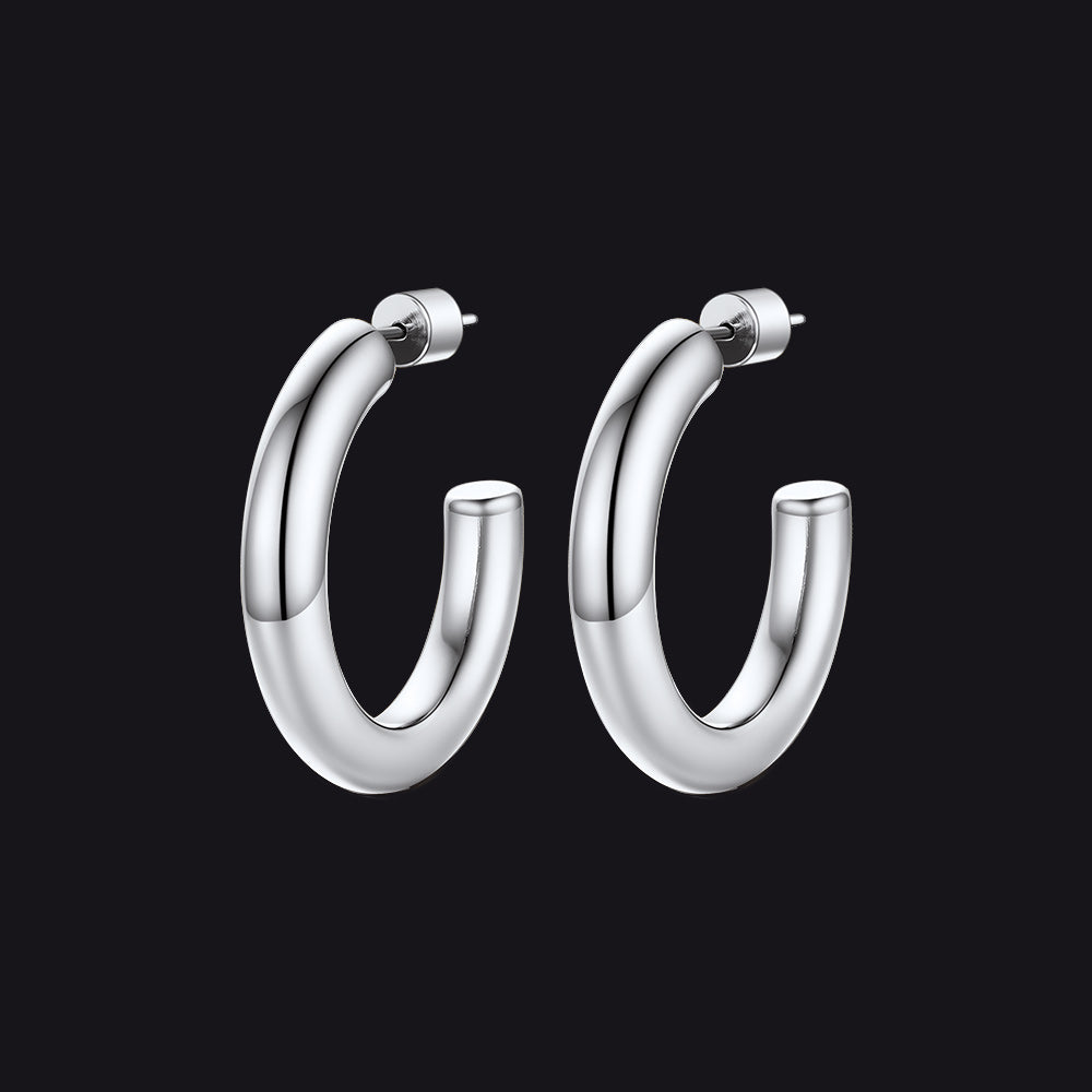 20/30/40/60/80mm Large Thin Hoop Earrings for Women