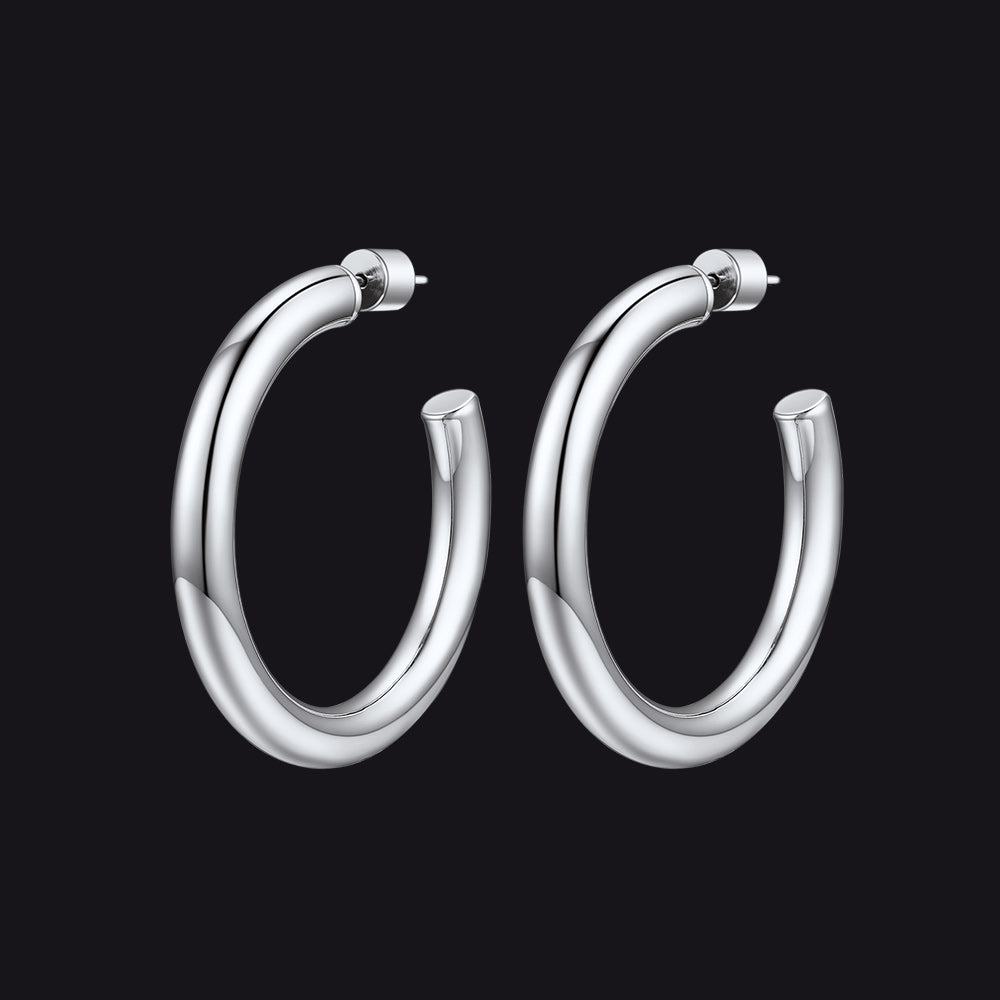 20/30/40/60/80mm Large Thin Hoop Earrings for Women