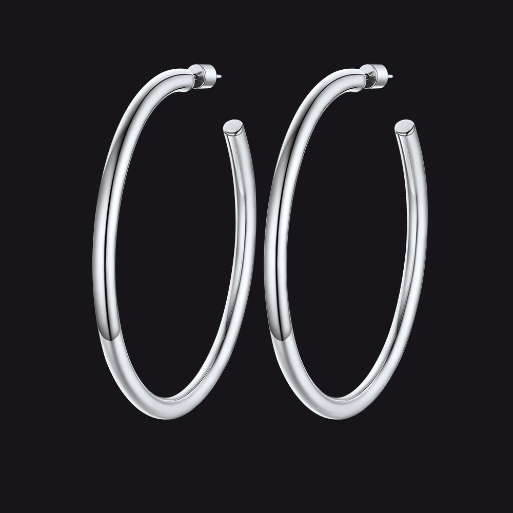 20/30/40/60/80mm Large Thin Hoop Earrings for Women