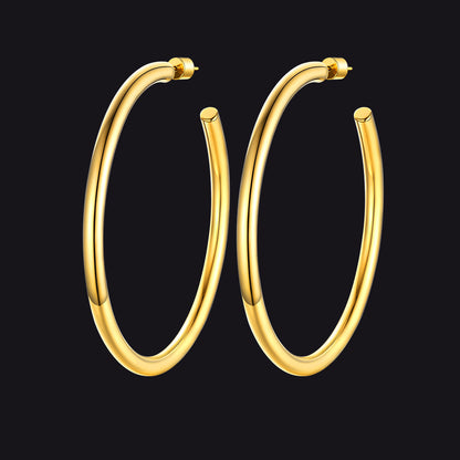 20/30/40/60/80mm Large Thin Hoop Earrings for Women