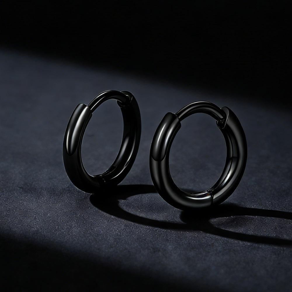 Stainless Steel Small Huggie Hoop Earrings for Men Women