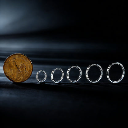 Stainless Steel Small Huggie Hoop Earrings for Men Women