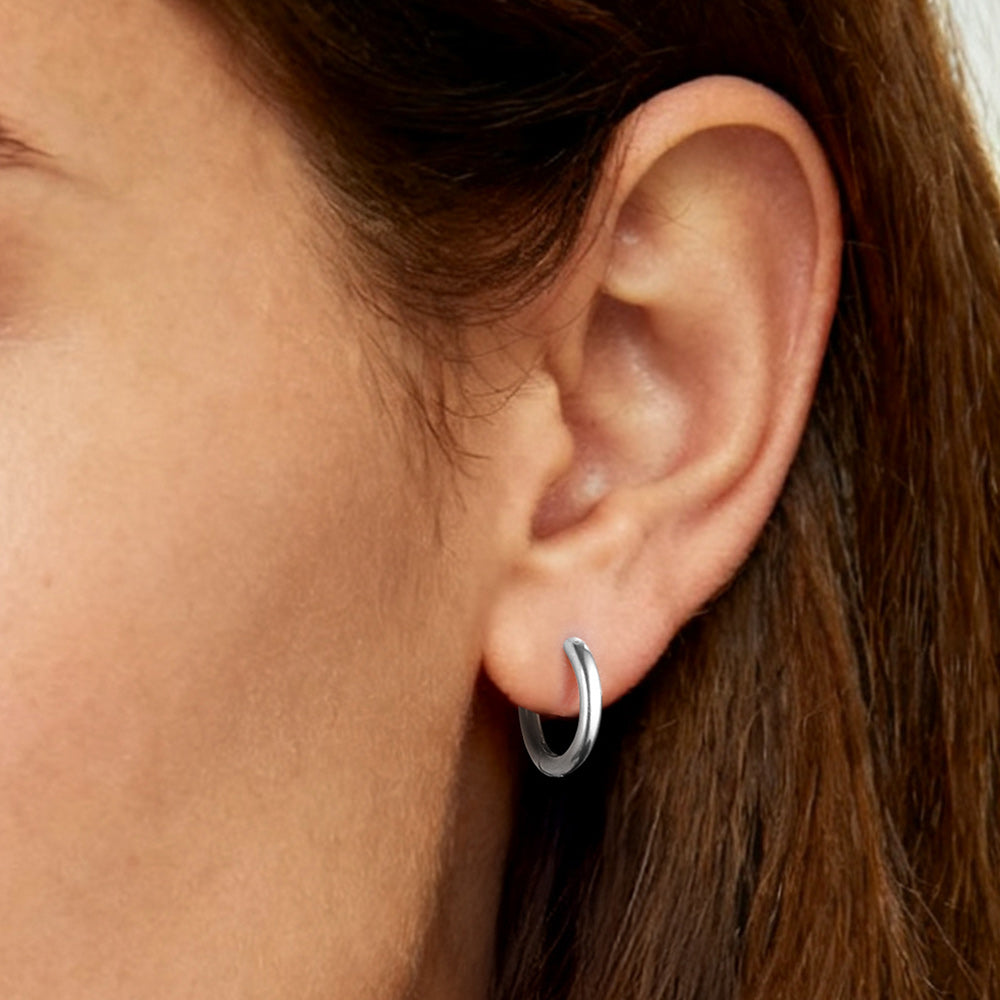 Stainless Steel Small Huggie Hoop Earrings for Men Women