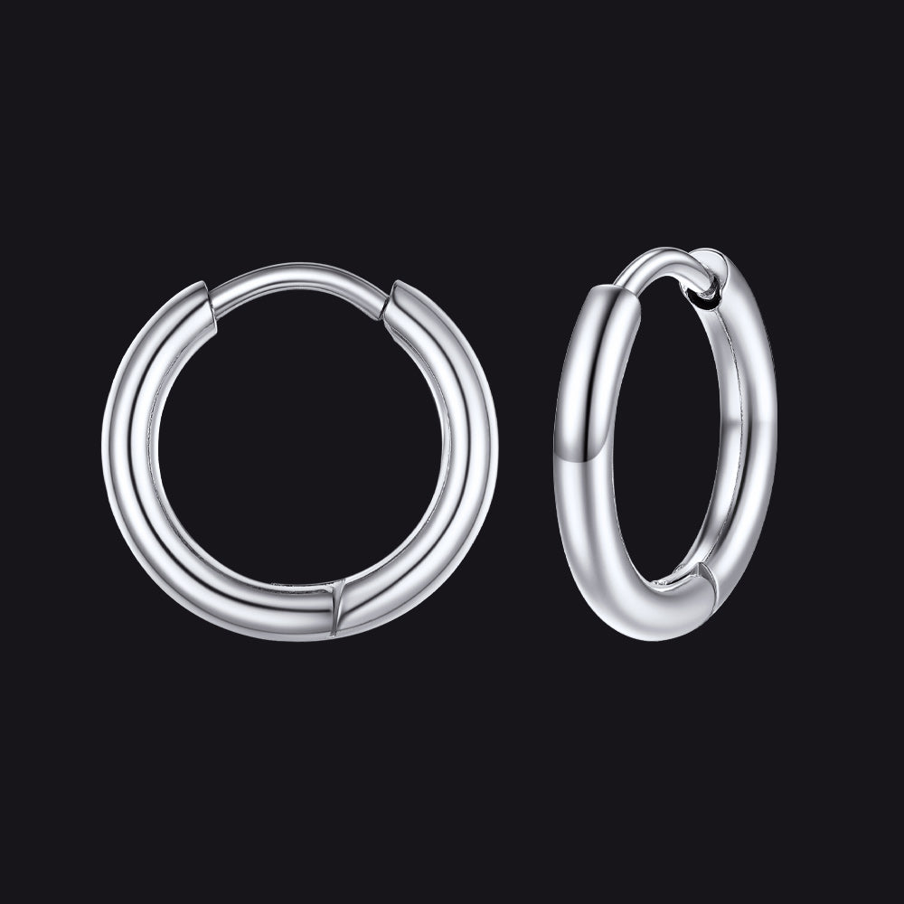 Stainless Steel Small Huggie Hoop Earrings for Men Women