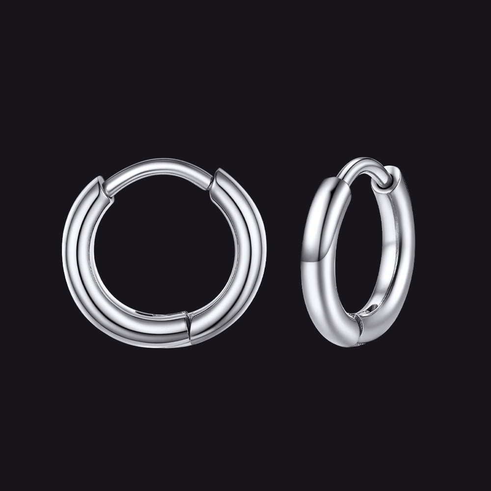 Stainless Steel Small Huggie Hoop Earrings for Men Women