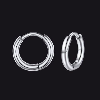 Stainless Steel Small Huggie Hoop Earrings for Men Women