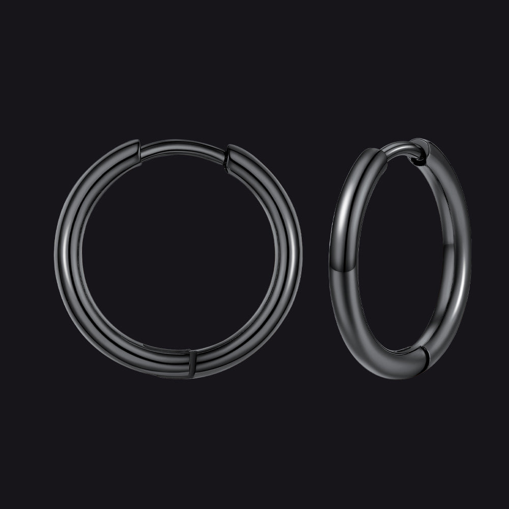 Stainless Steel Small Huggie Hoop Earrings for Men Women