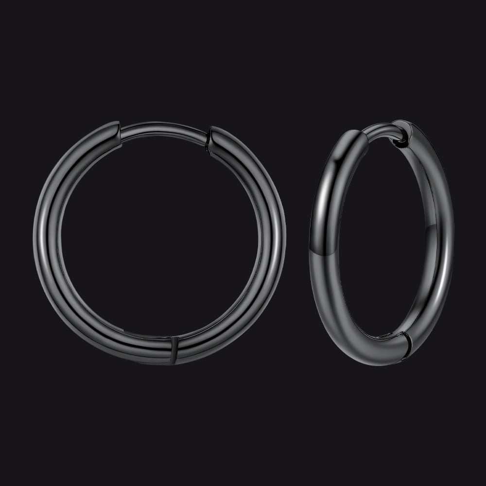 Stainless Steel Small Huggie Hoop Earrings for Men Women