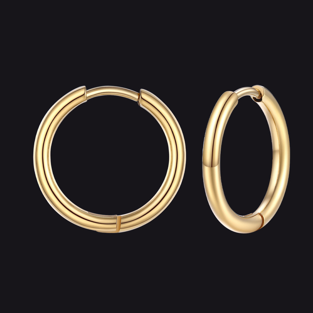 Stainless Steel Small Huggie Hoop Earrings for Men Women