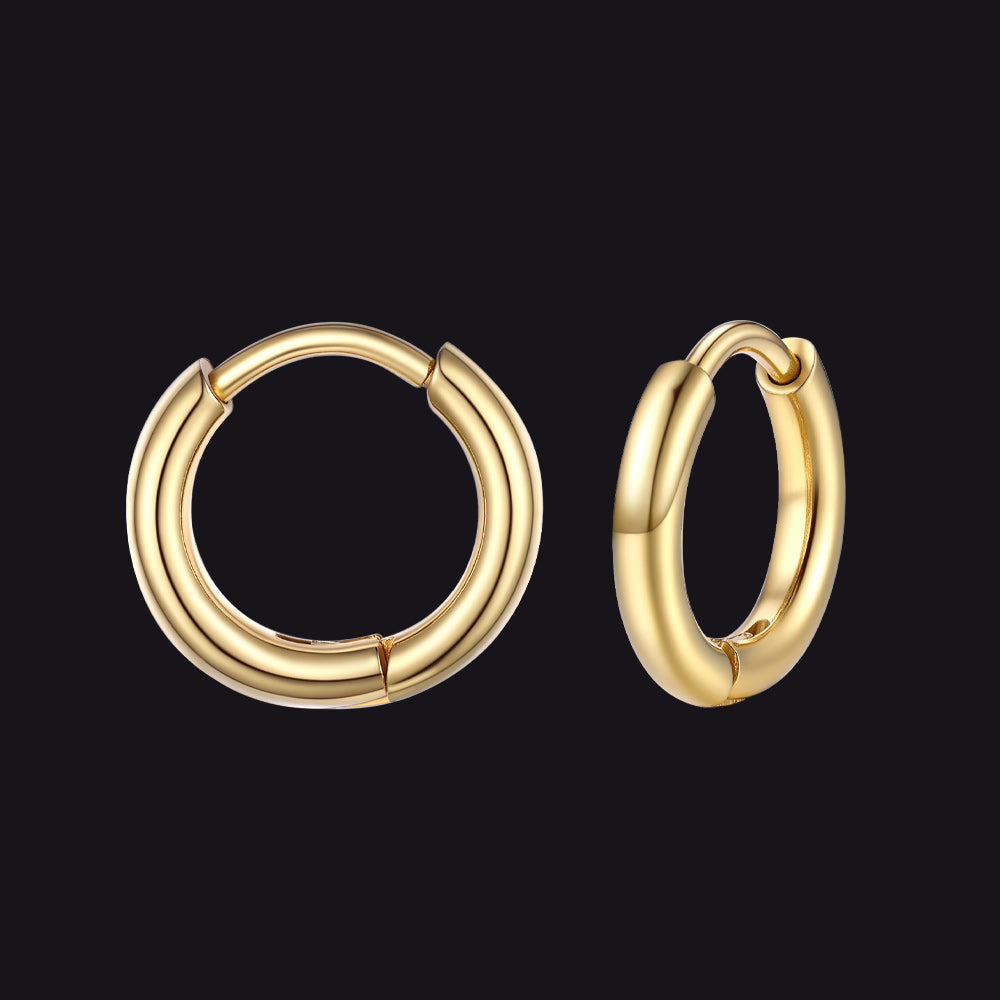 Stainless Steel Small Huggie Hoop Earrings for Men Women