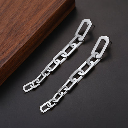 Street Style Cuban Chain Dangle Earrings