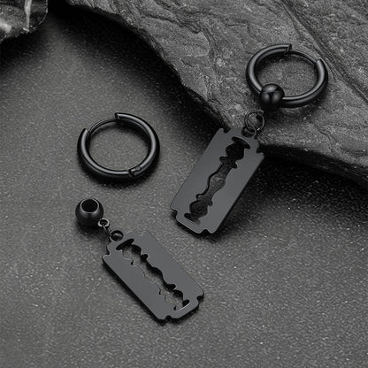 Gothic Razor Drop Dangle Earring for Men Women