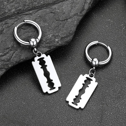 Gothic Razor Drop Dangle Earring for Men Women