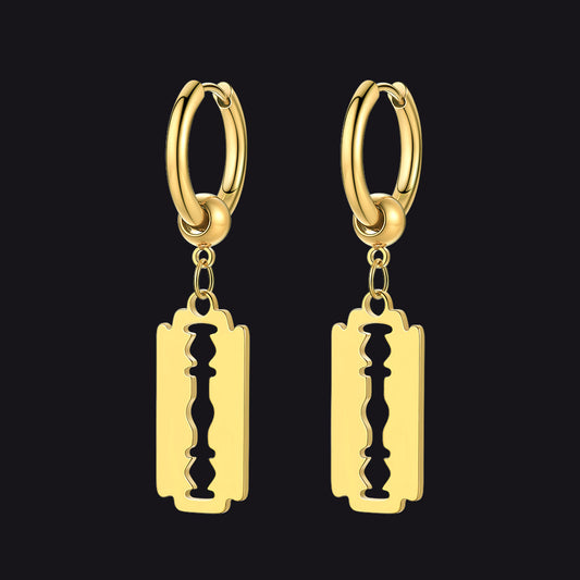 Gothic Razor Drop Dangle Earring for Men Womenimg