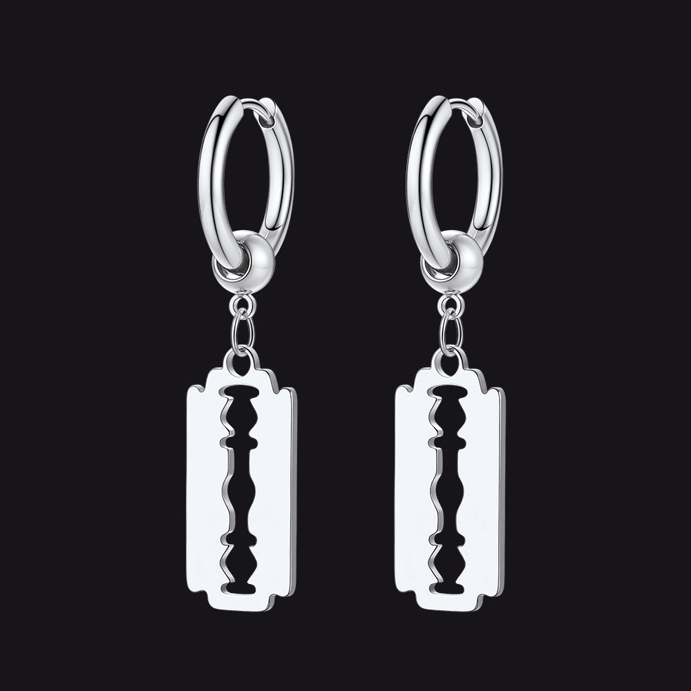 Gothic Razor Drop Dangle Earring for Men Women