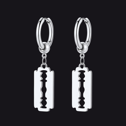 Gothic Razor Drop Dangle Earring for Men Women