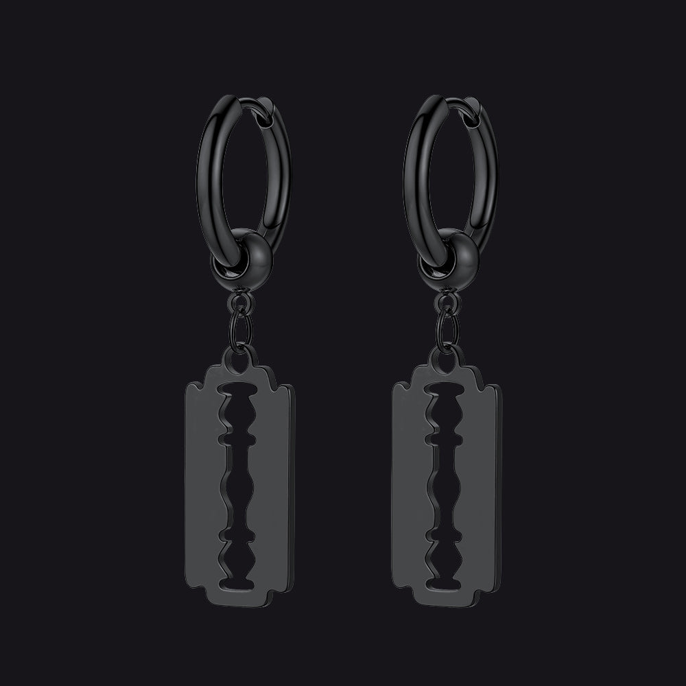 Gothic Razor Drop Dangle Earring for Men Women