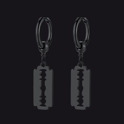 Gothic Razor Drop Dangle Earring for Men Women