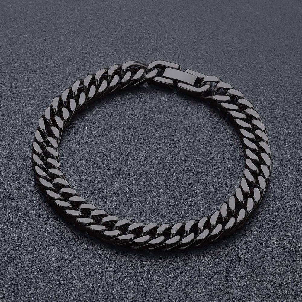 6mm Cuban Link Chain & Bracelet Gift Set for Men