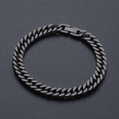 6mm Cuban Link Chain & Bracelet Gift Set for Men