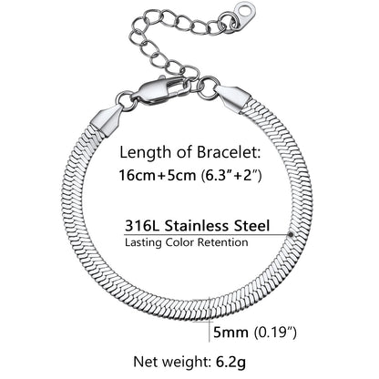 Silver bracelet with measurement details