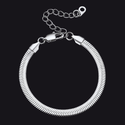 5MM Silver snake chain bracelet 