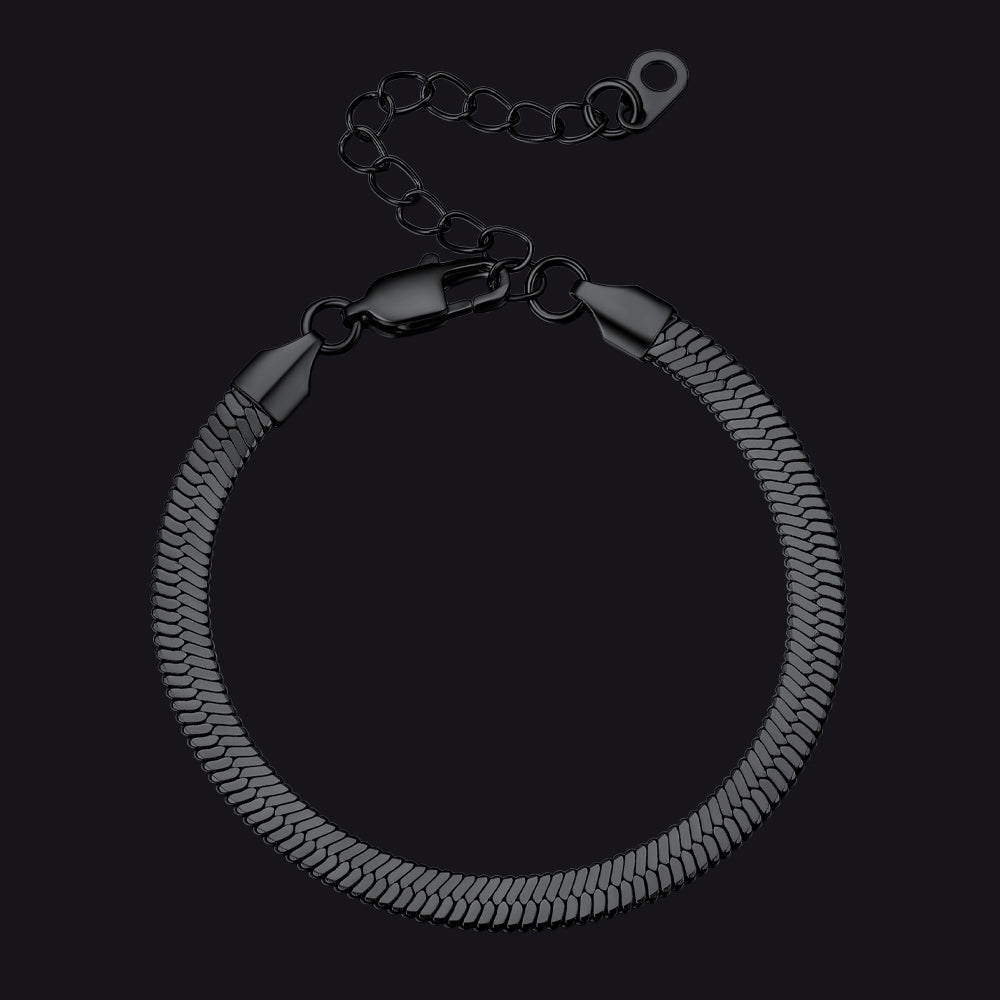 5mm Black snake chain bracelet 