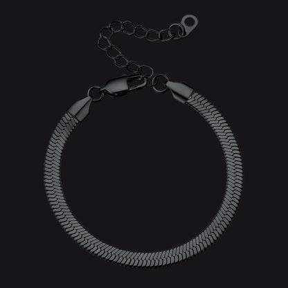 5mm Black snake chain bracelet 