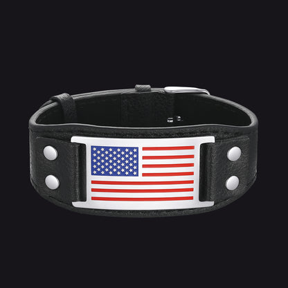 FaithHeart American Flag Bracelet Independence Day Patriot Jewelry FaithHeart